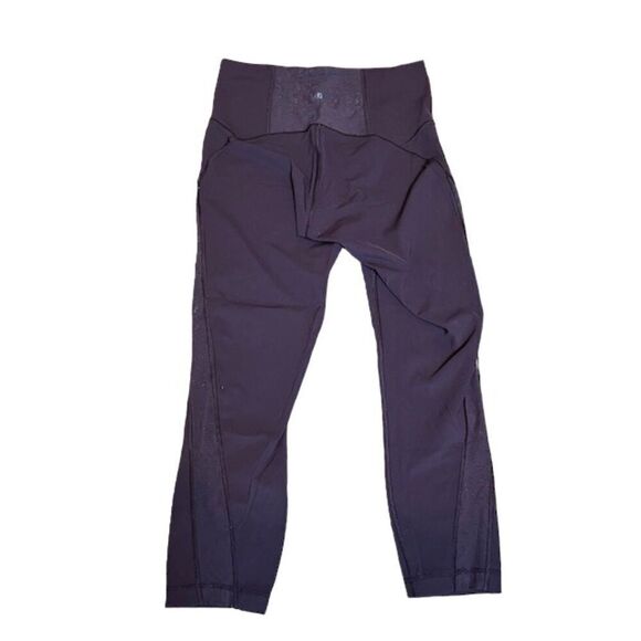 Lululemon Meant To Move 7/8 Tight (25") Black Cherry / Flocked Floral 8 - Picture 9 of 14